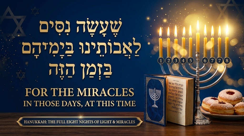 The Traditional Hanukkah Candle Blessings (Recited Every Night)