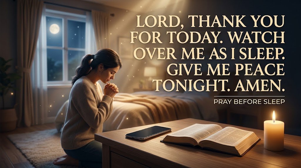 3 Short Good Night Prayers for Peace, Protection & Rest
