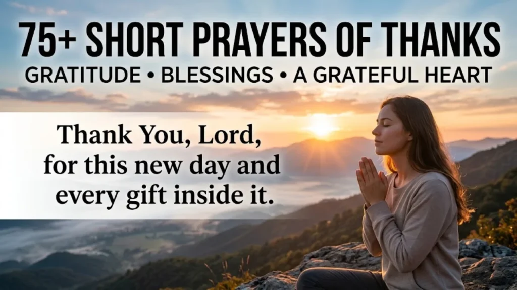 What Is a Short Prayer of Thanks