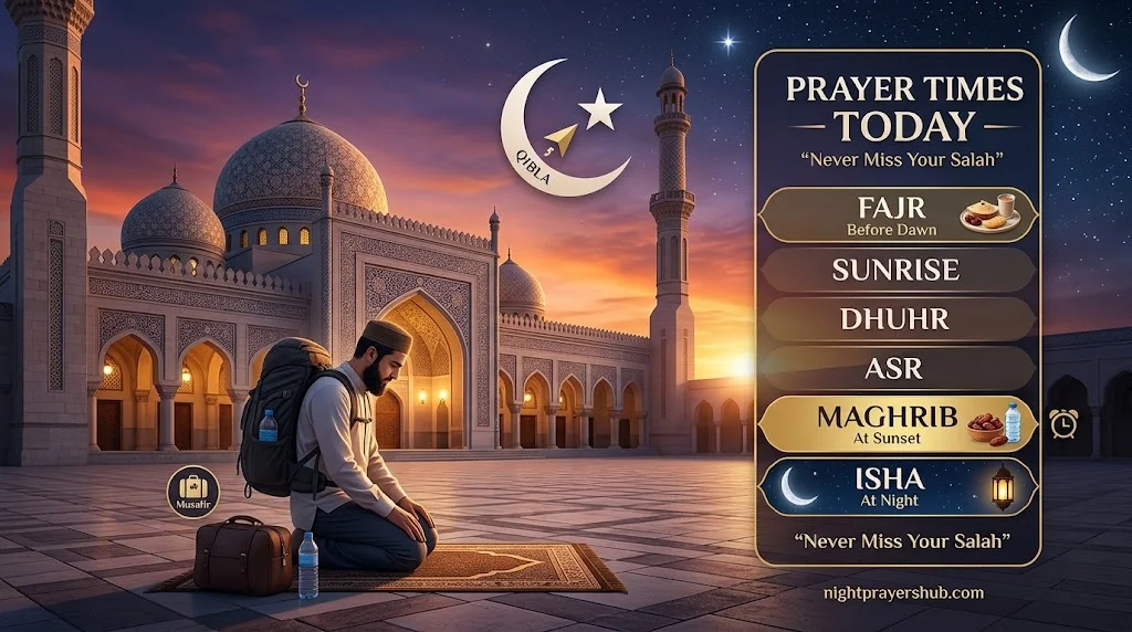 Prayer Times Today The Five Daily Salah in Order